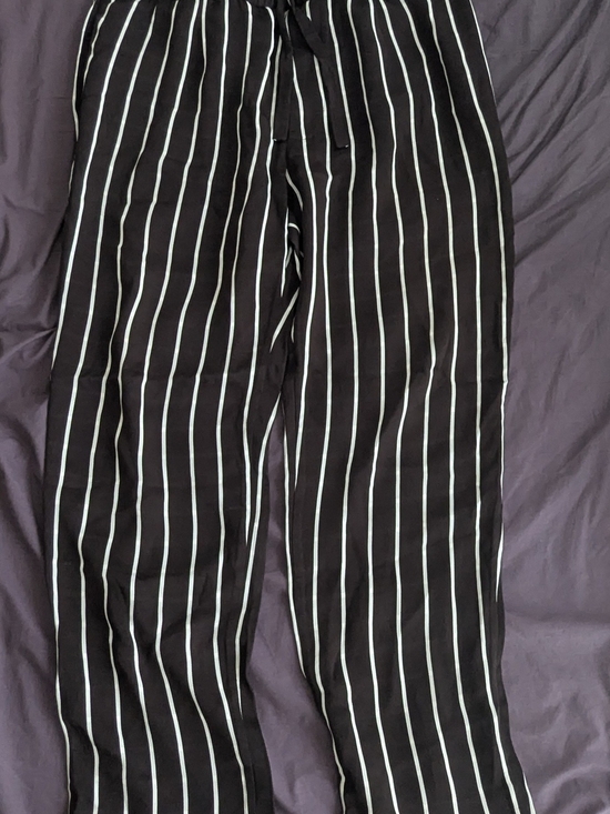 Haider Ackermann Other - Haider Ackermann Black Pants with White Pinstripes